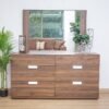 Oasia Dresser Mirror with elegant dressing table, vanity table storage, and wide dressing mirror for bedroom décor