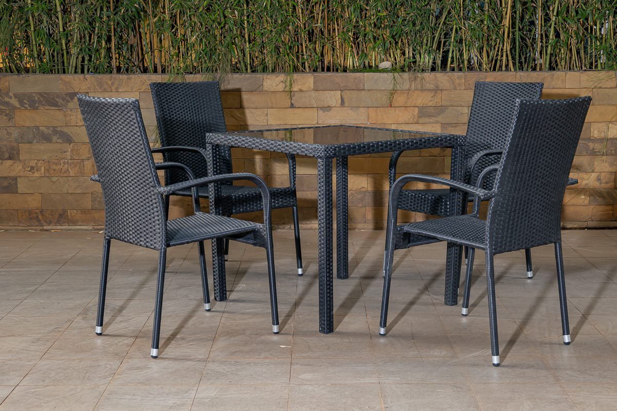 Second image of Pavio-Outdoor Dining Table+4 Chairs