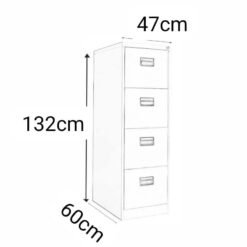 Alternative view of D-D4/FC-4-Drawer Steel Filing Cabinet