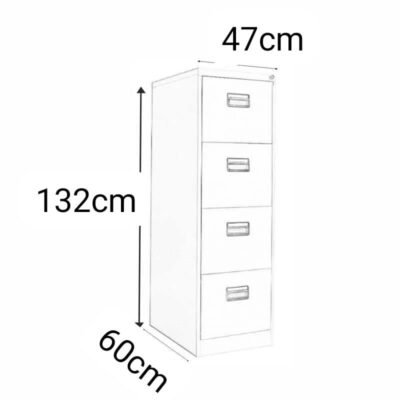 Alternative view of D-D4/FC-4-Drawer Steel Filing Cabinet
