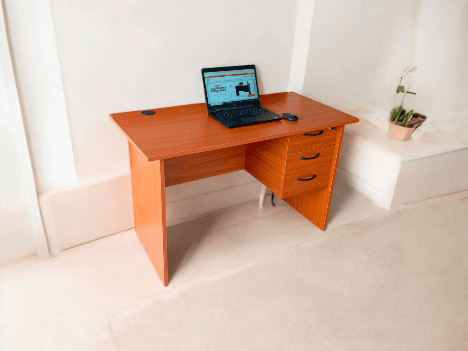 Second image of 1.2m-Zone Study Desk (Cherry)