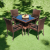 GOODGEM-Outdoor Square Dining Table+4 Chairs