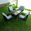 Finland Outdoor Dining Table + 4 Chairs
