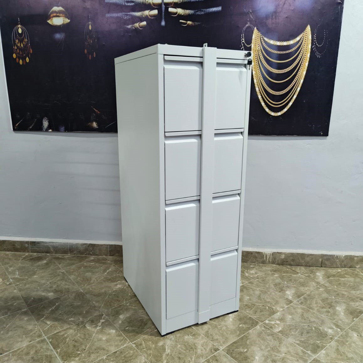 Second image of D-D4/FC-4-Drawer Steel Filing Cabinet With Security Bar