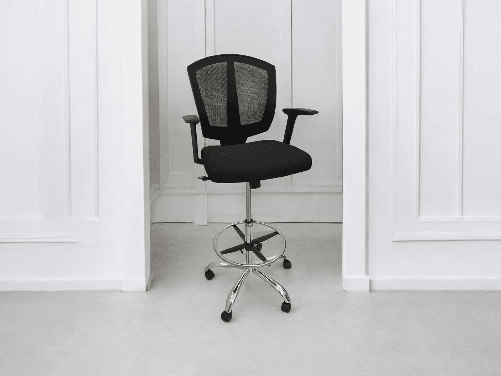 Black Draughtsman Reception Chair