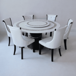 Piano Dining Table + 6 Chairs