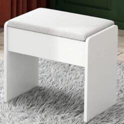 Alternative view of Imela-Dressing Table with LED Mirror and Chair