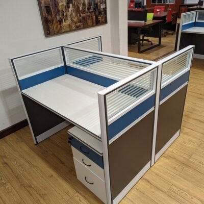 2 Way Workstation 1.2m x 1.2m in White