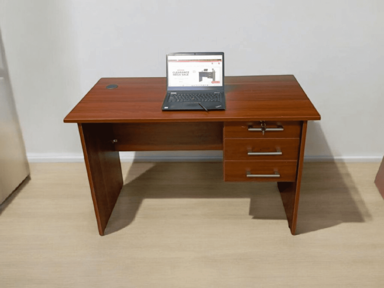 1.2m-Zone Study Desk (Dark-walnut)