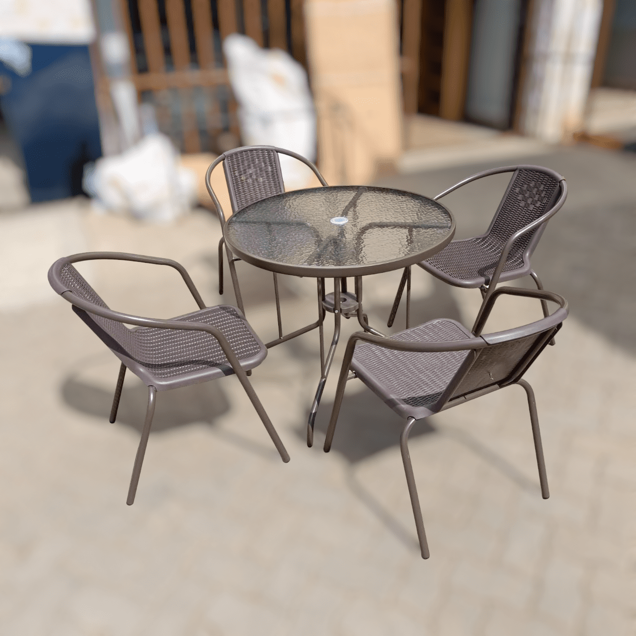 Second image of Melbourne Outdoor Dining Table + 4 Chairs