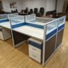 4-Way Workstation 2.4m x 1.2m in White