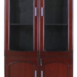 Alternative view of 2 Door Wooden Filing Cabinet (mahogany coated)