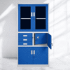 Steel Filing Cabinet With Safe Box (blue grey)