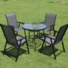 Melbourne Foldable Outdoor Dining Table + 4 Chairs
