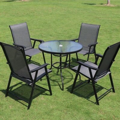 Melbourne Foldable Outdoor Dining Table + 4 Chairs
