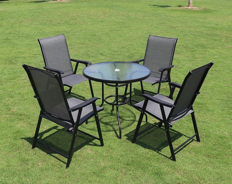 Melbourne Foldable Outdoor Dining Table + 4 Chairs