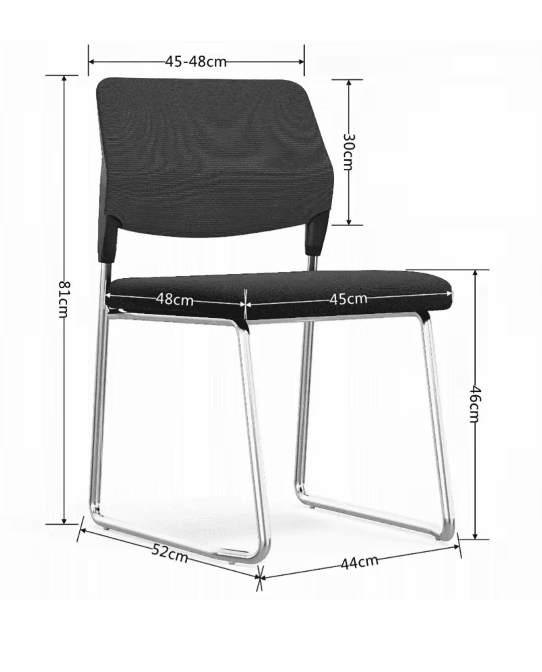 Second image of Angle Chrome Visitor Chair