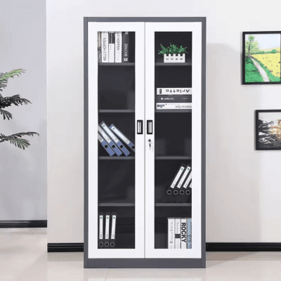 Alternative view of Metal Filing Cabinet (Grey 2-Two Door Full Glass)