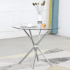 Round Tempered Glass Dining Table