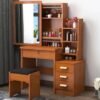 Velma-Brown-Dressing Table with Make-up Stool