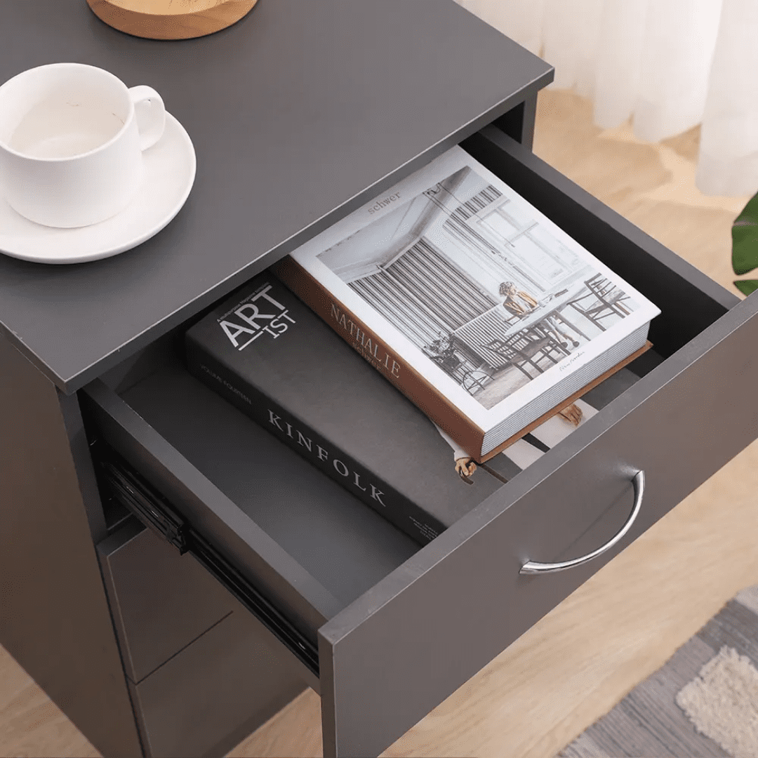 Second image of Charter 3 Drawers Pedestal In Grey