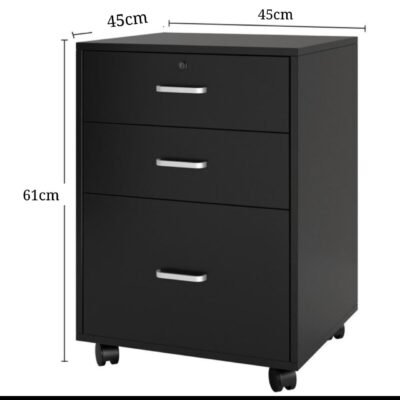 Alternative view of Charter 3 Drawers Pedestal In Black