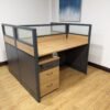2 Way Workstation 1.2m x 1.2m in Brown