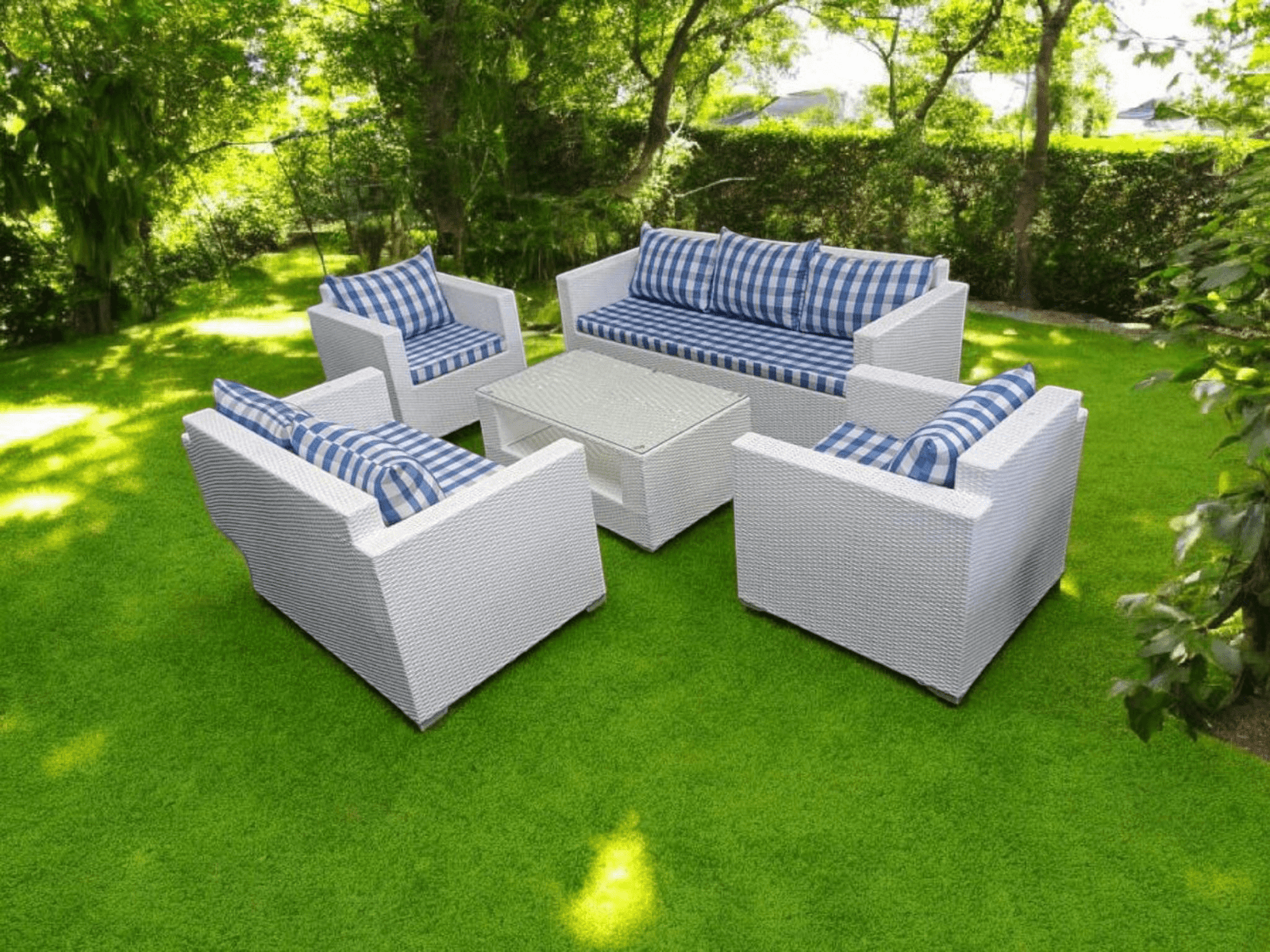 Manchester 7 Seater Outdoor Sofa + Centre Table