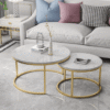 Nesting End Table Gold Frame
