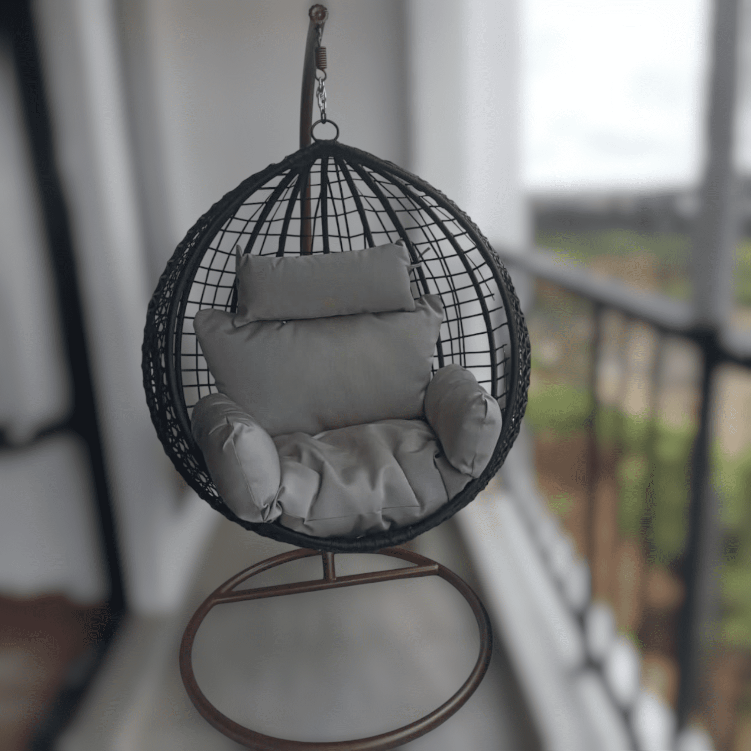 Second image of Garden Chill Outdoor Swing (Black)