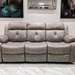 Alternative view of Berima-5 Seater Fabric Recliner Sofa in Grey