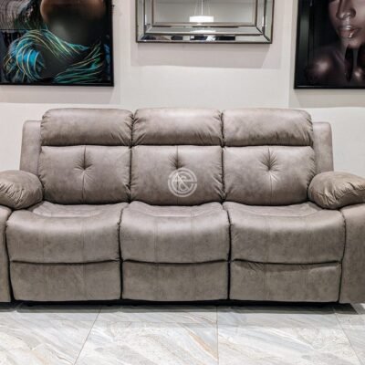 Alternative view of Berima-5 Seater Fabric Recliner Sofa in Grey