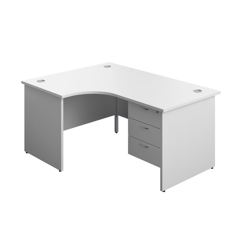 Second image of 1.2m L-Shaped Office Desk - White