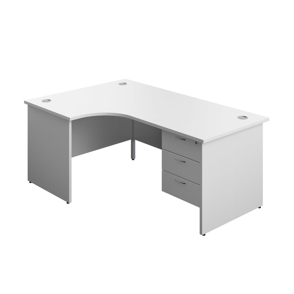 1.2m L-Shaped Office Desk - White