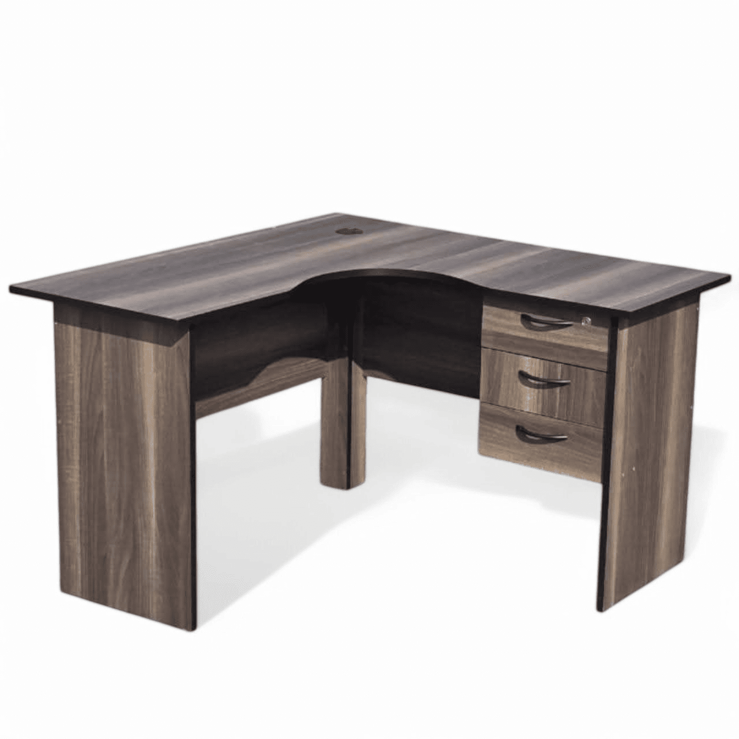 Second image of 1.2m L-Shaped Office Desk - American Walnut