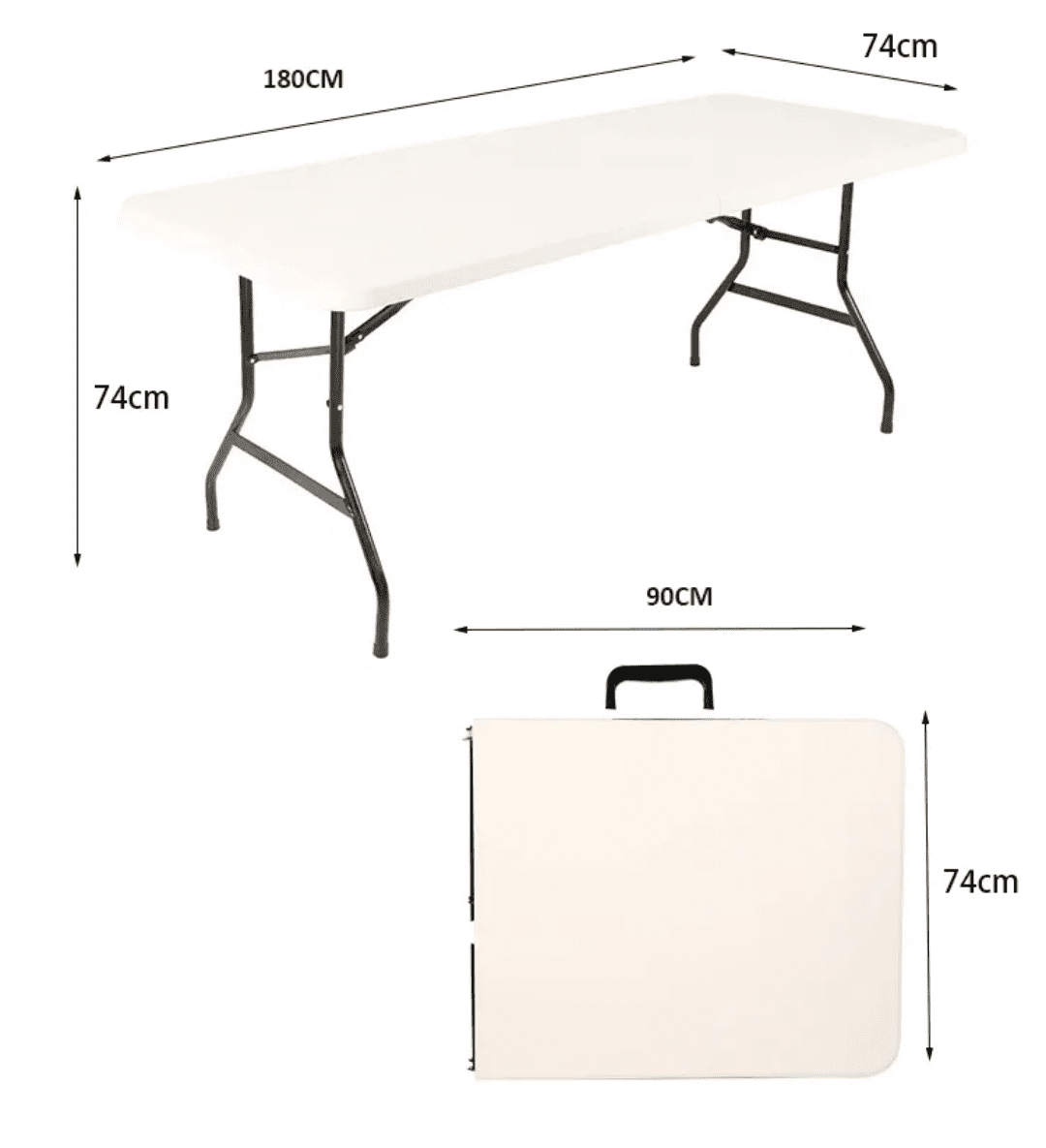 Second image of Steve-Picnic Outdoor Table - White