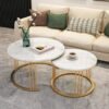 Olivia-Nesting End Table Gold Frame