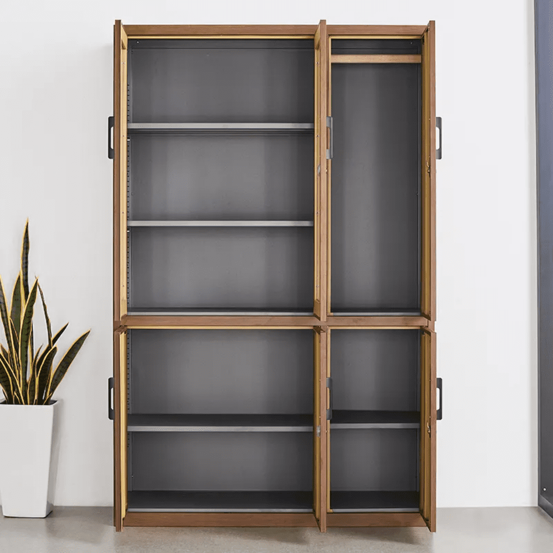 Second image of 3 Door High Glass Door Cabinet