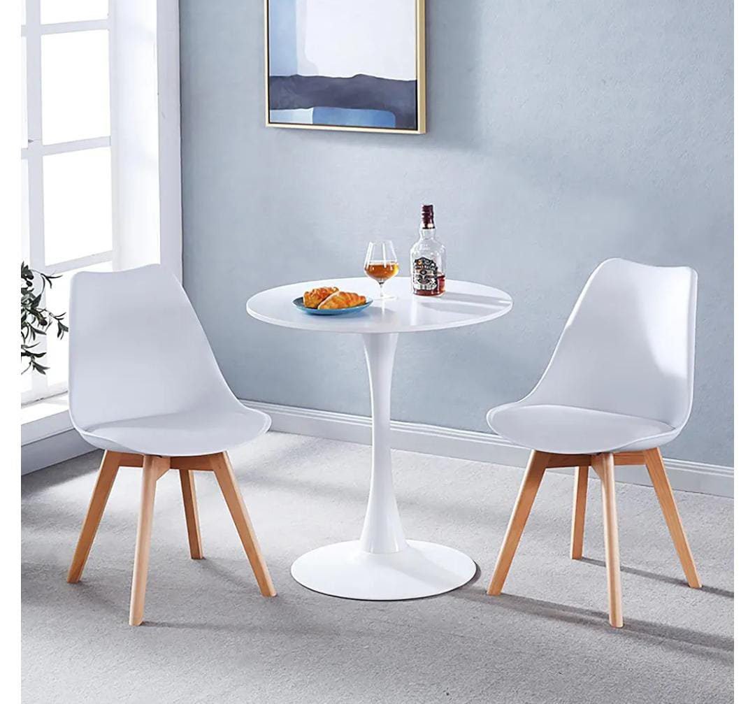 Second image of Tulip Dining Table + 2 Padded Chairs