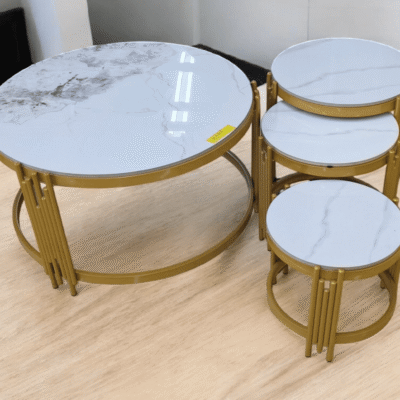Alternative view of Malivia-Nesting End Table Gold Frame