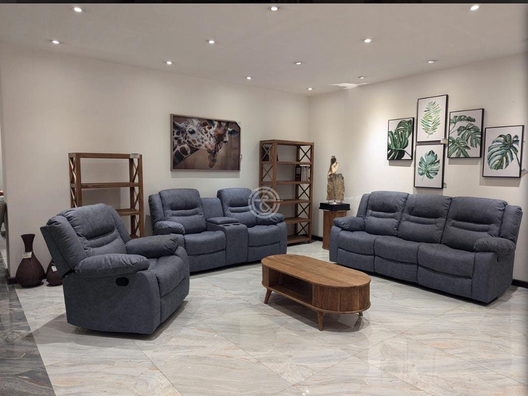 Second image of Tranquil - 6 Seater Recliner In Navy Grey