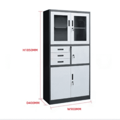 Alternative view of Steel Filing Cabinet With Safety Box (Grey)