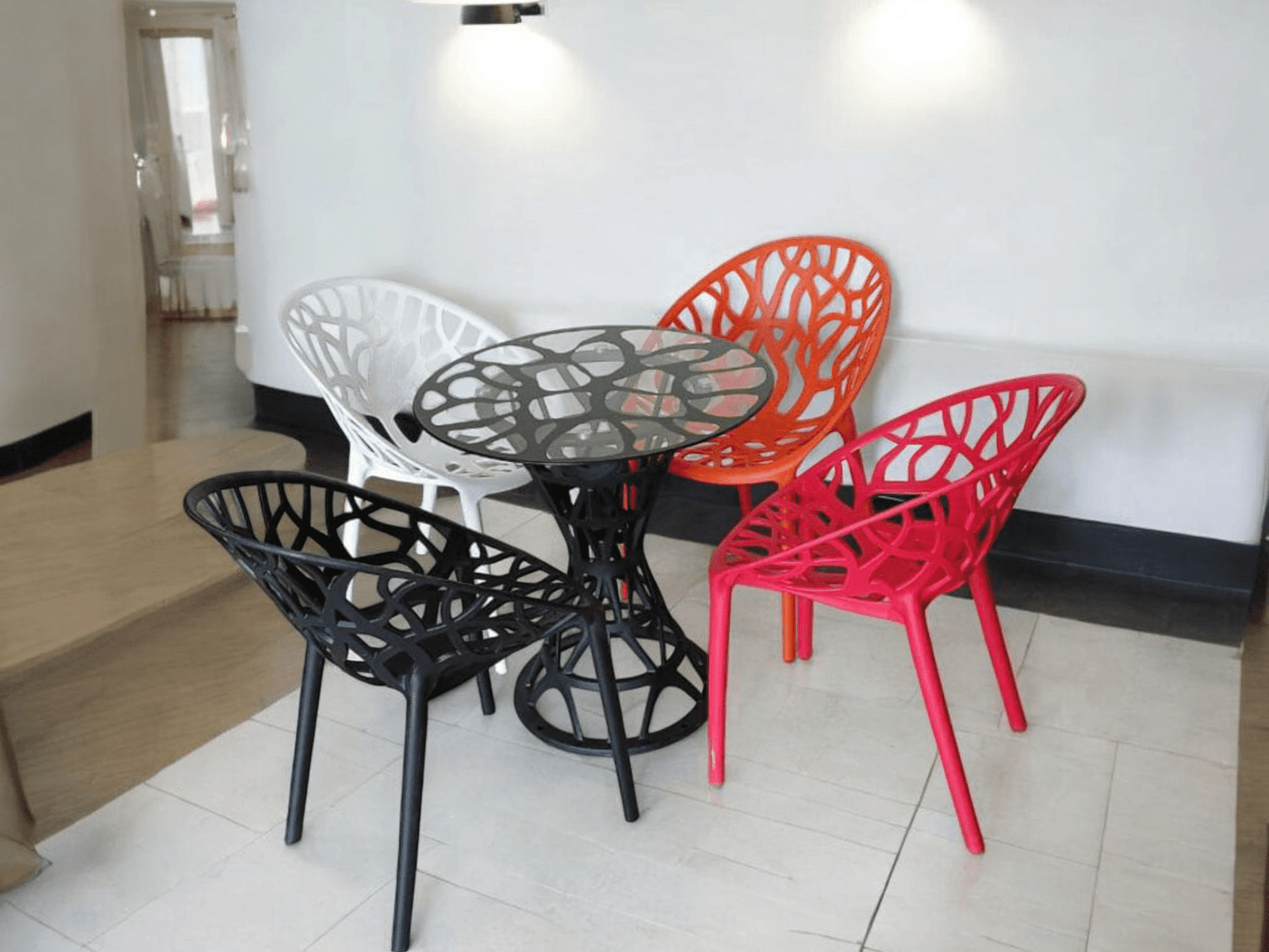 Chik-Bistro Table + 4 Bistro Dining Chairs