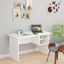 Alternative view of 1.2m-Zone Study Desk With Storage Shelves white