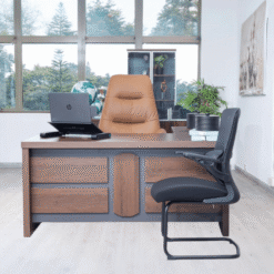 HELM 1800 Executive Desk with Side Return, 1.8m office desk in a modern Nairobi executive office.