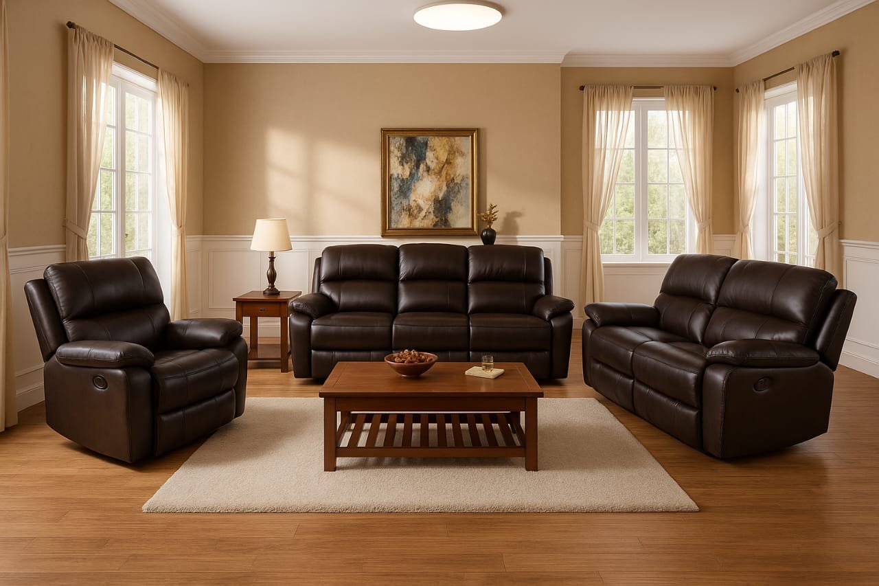 Blackstone-6 Seater Leather Recliner