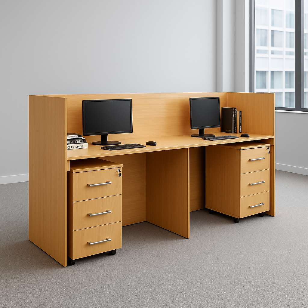 2-Way Workstation 2.4m x 0.6m in Beach