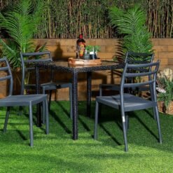 Tierone-Outdoor Dining Table + 4 Trent Chairs