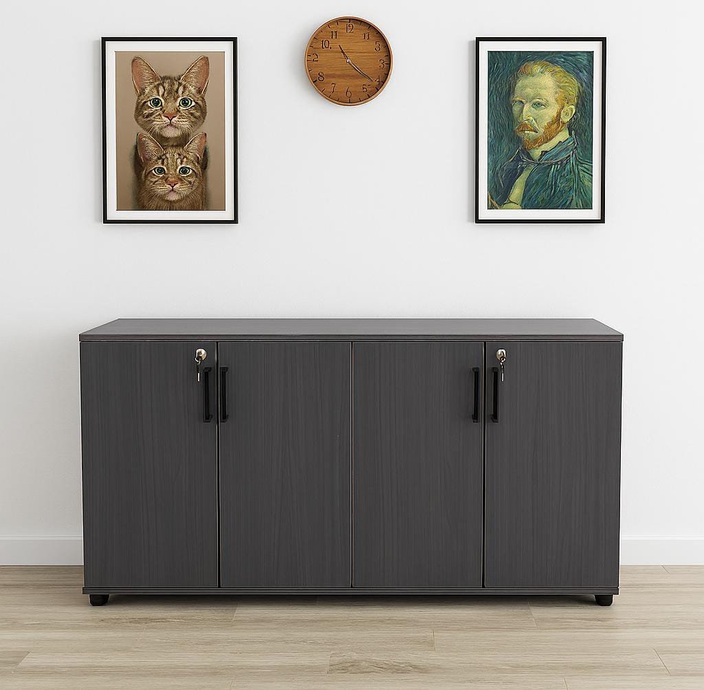 M107 Gray Credenza