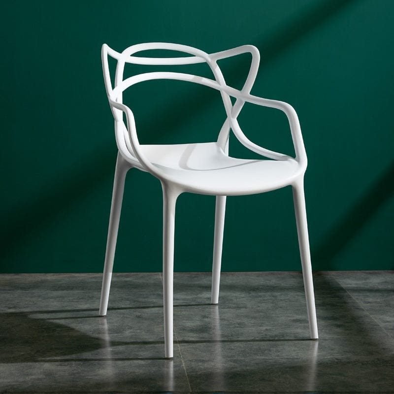 Nordic White Arm Chair